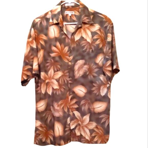 Pierre Cardin Beach Resort Tropical Shirt Sz M - Picture 1 of 6